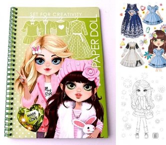 Wycinanki kolorowanki Lalki - zielone FRESH Wycinanki kolorowanki Lalki - zielone FRESH