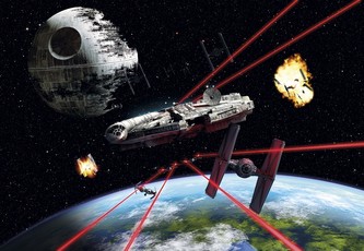 Komar papírová fototapeta 8-489 Star Wars Millennium Falcon, 368 x 254 cm