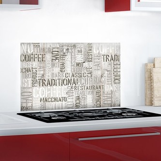Crearreda Samolepicí kuchyňský panel KP Coffee 67250 Nápis s textem kávy