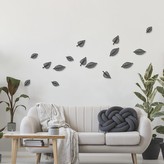 Crearreda Nástěnná 3D dekorace SD Black Leaves 24008 Černé listy