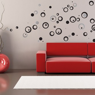 Crearreda VYŘAZENO WA XL Black Circles 57713 Černé a šedé kruhy