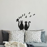 Crearreda Samolepicí dekorace FM M Cats Silhouettes 54511 Siluety koček s notami
