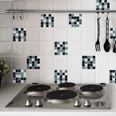 Crearreda Samolepicí dekorace Tile Cover Big White&Black 31217 Kachlík, černo-bílá mozaika