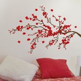 Crearreda Samolepicí dekorace WA L Red Ramage 58105 Větev s červenými květy
