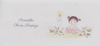 Karnet Chrzest DL C23 - Dziecko dziewczynka