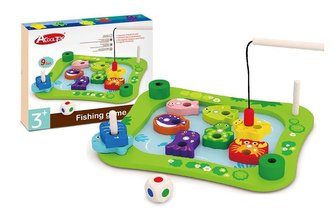 Drewniana gra zręcznościowa łowienie rybek