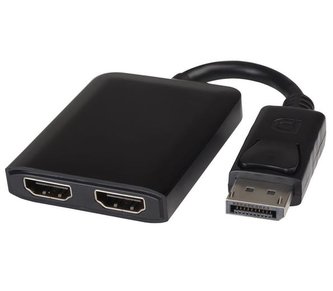 Adaptér DisplayPort - 2x HDMI , rozšíření + zrcadlení obrazu, 4K*2K@30Hz