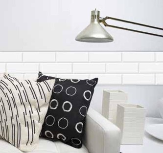 Crearreda Samolepicí dekorace L pěnové obklady White Bricks 54717 Bílé cihly