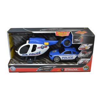 City Service Car - 1:14 Policie set vrtulník + auto