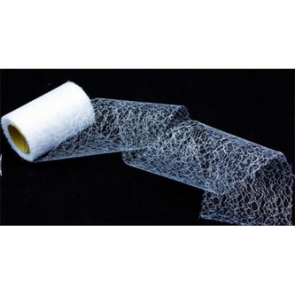 Spider organza bílá úzká - 95 mm x 9 m