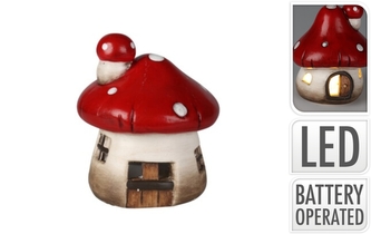 Keramická muchomůrka A s LED osvětlením