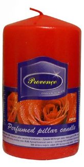 Svíčka parafín válec s vůní růže,  6 x 11, 1 cm