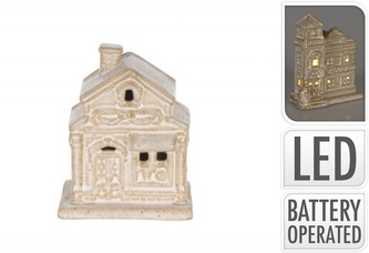 Porcelánový domek s LED osvětlením B