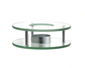 svícen-ohřívač d12,5cm, na čaj.svíčku, sklo