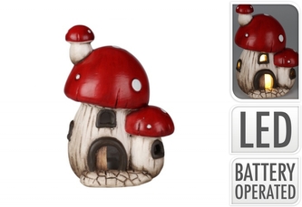 Keramická muchomůrka B s LED osvětlením