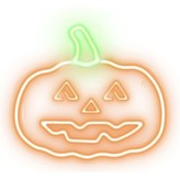 Forever Light dekorativní LED neon Dýně oranžovo zelená