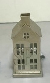 Kovový domeček champagne 13x6,7x6,3 cm
