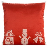 Vánoční polštář ANGELA SW červená 45x45 cm mikrovlákno MyBestHome