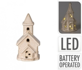 LED porcelánový kostelíček B