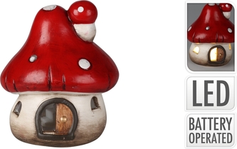 Keramická muchomůrka B s LED osvětlením