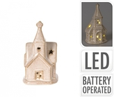 LED porcelánový kostelíček C