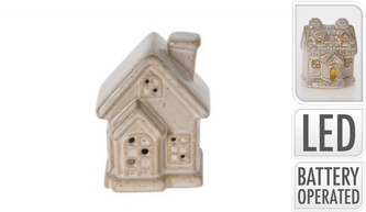 LED porcelánový domeček B