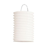 Závěsný lampion válec - bílý 16 cm