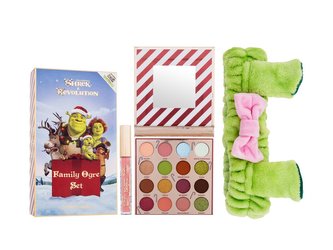 Makeup Revolution London Shrek paletka očních stínů 12,8 g+ lesk na rty 3 ml+ kosmetická čelenka 1 ks