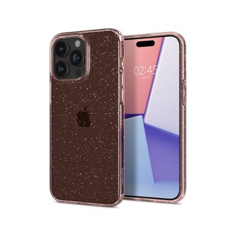 Spigen Liquid Crystal Glitter kryt iPhone 15 Pro Max růžový