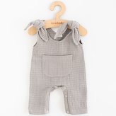 Kojenecké mušelínové lacláčky New Baby Comfort clothes šedá - velikost 62 (3-6m)