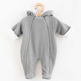 Zimní kojenecká kombinéza s kapucí New Baby Frosty grey - velikost 80 (9-12m)
