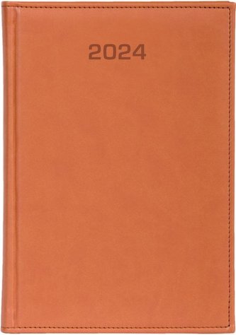 Kalendarz 2024 dzienny A5 Vivella jasny brąz
