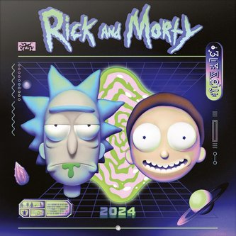 Oficiální nástěnný kalendář Rick and Morty 2024 s plakátem (SQ 30 x 30|60 cm)