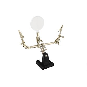 Držák třetí ruka s lupou, zvětšení 6D/2.5X