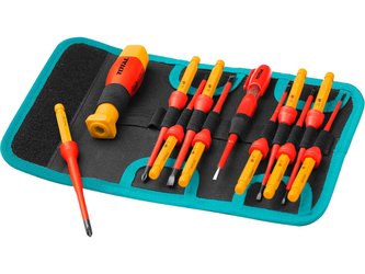 Elektrikářské šroubováky, sada 12ks, výměnná rukojeť, industrial TOTAL-TOOLS Elektrikářské šroubováky, sada 12ks, výměnná rukojeť, industrial TOTAL-TOOLS