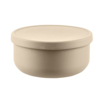 Silikonová miska s víčkem, Sand Beige