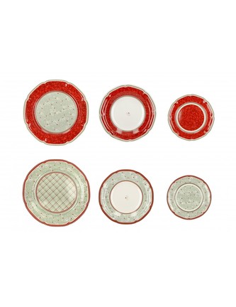 vada- Vánoční jídelní 18-ti dílná sada talířů Connubio BRANDANI