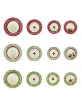 Vánoční jídelní 18-ti dílná sada talířů CANTICO NEW BONE BRANDANI