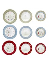 Vánoční jídelní 18-ti dílná sada talířů Fiocco di Neve BRANDANI