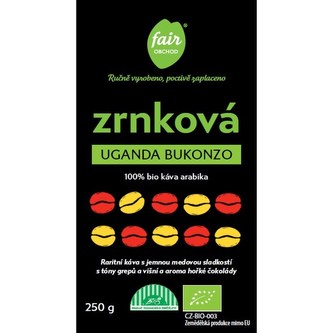 Fairobchod Bio zrnková káva Uganda Bukonzo, 1000 g