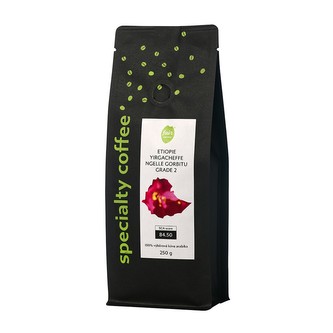 Fairobchod Bio zrnková káva Etiopie Yirgacheffe Ngelle Gorbitu Grade 2, 250 g