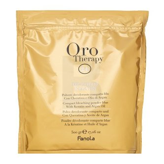 Fanola Oro Therapy De-Color Keratin Compact Bleaching Powder Blue pudr pro zesvětlení vlasů 500 g