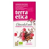 Terra Etica Bio hořká čokoláda s kakaovými boby a malinami, 100 g
