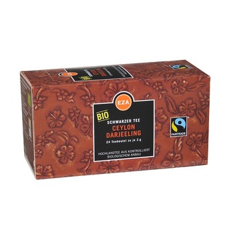 Eza Bio černý čaj z Cejlonu a Darjeelingu, sáčky 24 x 2 g