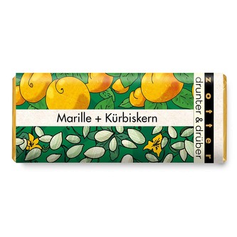 Zotter Bio čokoláda z dýňových semínek a meruněk, 70 g