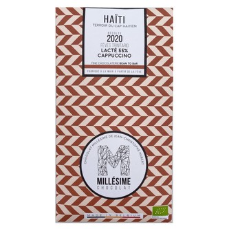 Millésime Chocolat Bio mléčná čokoláda s kávou cappuccino Haiti 55 %, 70 g