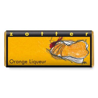 Zotter Bio plněná mléčná čokoláda Pomerančový likér, 70 g