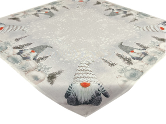 Vánoční ubrus na stůl CHRISTMAS GNOMES II. 85x85 cm Mybesthome