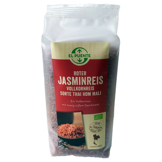 El Puente Bio červená jasmínová rýže Hom Mali z Thajska, 500 g