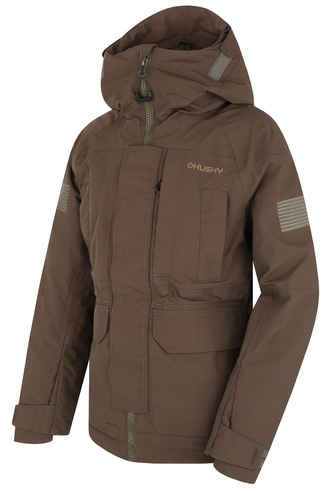 Dětská hardshell plněná bunda Nigalo K deep khaki - 140